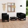 VidaXL Garden Lounge Set 5 Pcs with Cushions Outdoor Furniture Garden Furniture Patio Furniture Terrace Furniture Wood 3076308