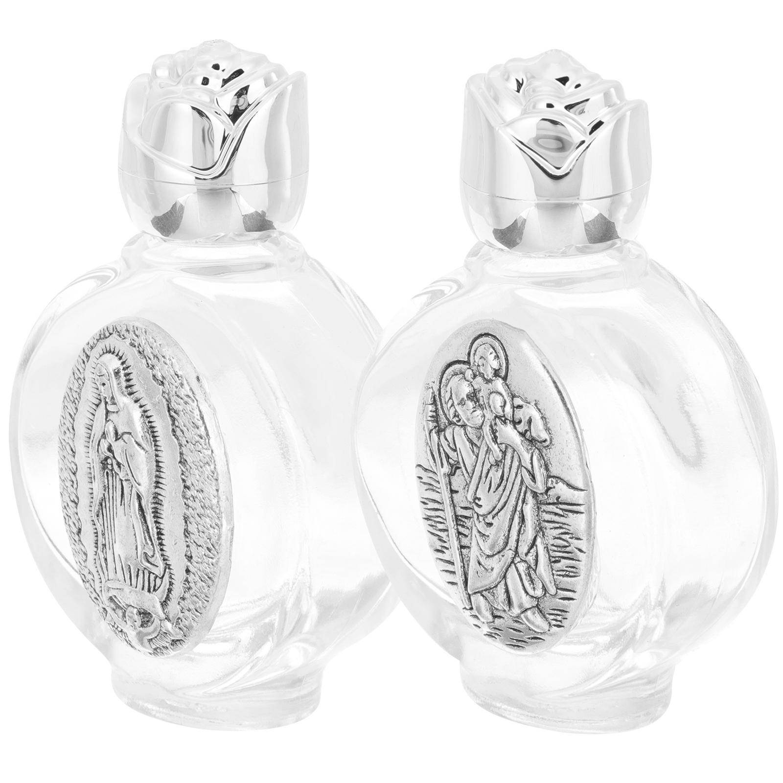 

2 Pcs Holy Water Bottle Small Glass Bottles Decorative Wedding Decorations