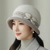 Autumn and Winter Middle-aged and Elderly Mother Hat Rabbit Plush Wool Hat Old Lady Plush Duck Tongue Women Warm Knitted Hat