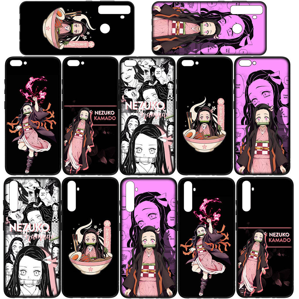 For iPhone 16 15 Xiaomi Redmi Note 14 13 12 11 Pro Max X 8 16e Samsung Galaxy S25 S24 S23 Moto OPPO Huawei Anime Demon Slayer Kamado Nezuko Phone Case