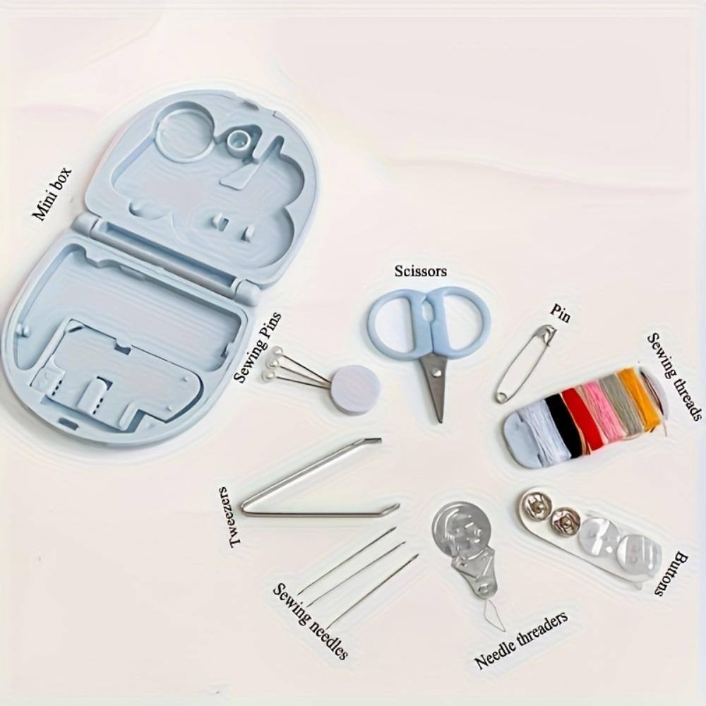 1pc Portable Travel Sewing Bag, Including Mini Scissors and Thread - Durable Set for Quick Repair of Sewing Tool Kit