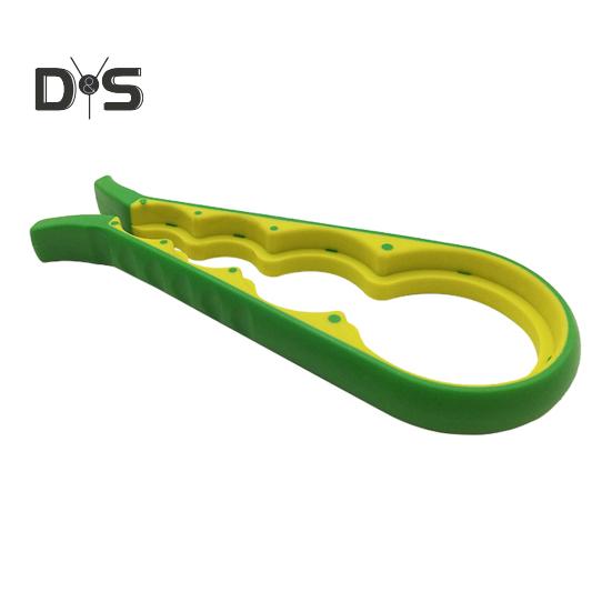 

Артритный зажим для бутылок 4-в-1 Нескользящая резиновая ручка Консервный нож Инструмент для снятия крышек с банок Инструмент для слабых рук Пожилые люди Кухонный гаджет для всех возрастов зелёный