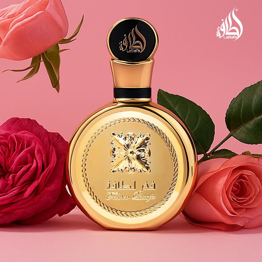 Lattafa Fakhar Gold Extrait - Floral, Amber, Woody - Eau De Parfum Long-Lasting Fragrance for Unisex, 3.40 Ounce / 100 Ml