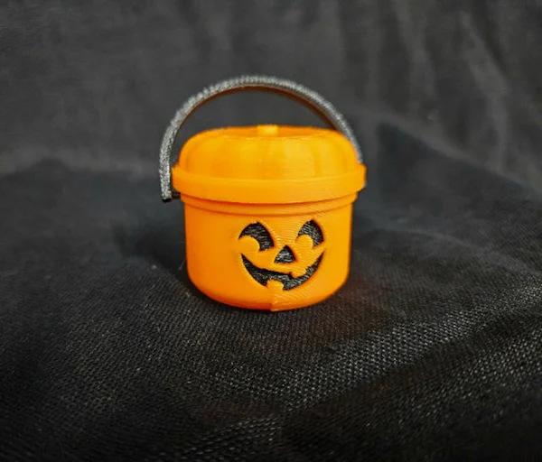 Pumpkin Bucket Halloween Pumpkin Buckets Small Treat Trick Or Buckets Holder Pail Mini Kids Basket Plastic Lantern Baskets