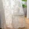 Princess Wind Embroidery Window Curtain White Yarn Semi-Transparent Partition Curtain Lace Bay Window Balcony Living Room Finished Curtain Yarn