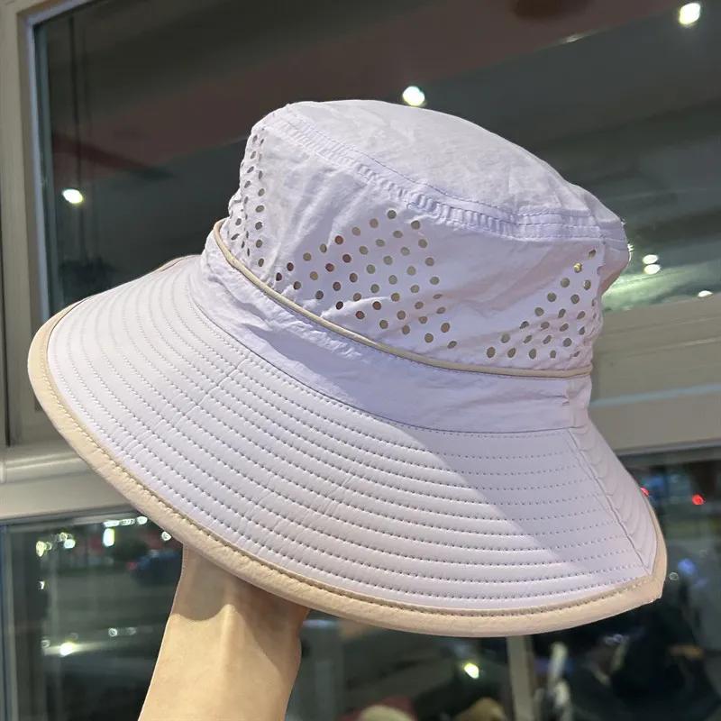 WTEMPO Casual Hollow-out Cool Breathable Sun Hats Couple Summer Large Brim Versatile Sun Protection Outdoor Bucket Hats