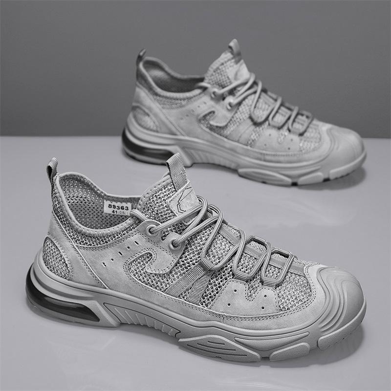 Men's Leather Casual Shoes Outdoor Breathable Sneakers for Men