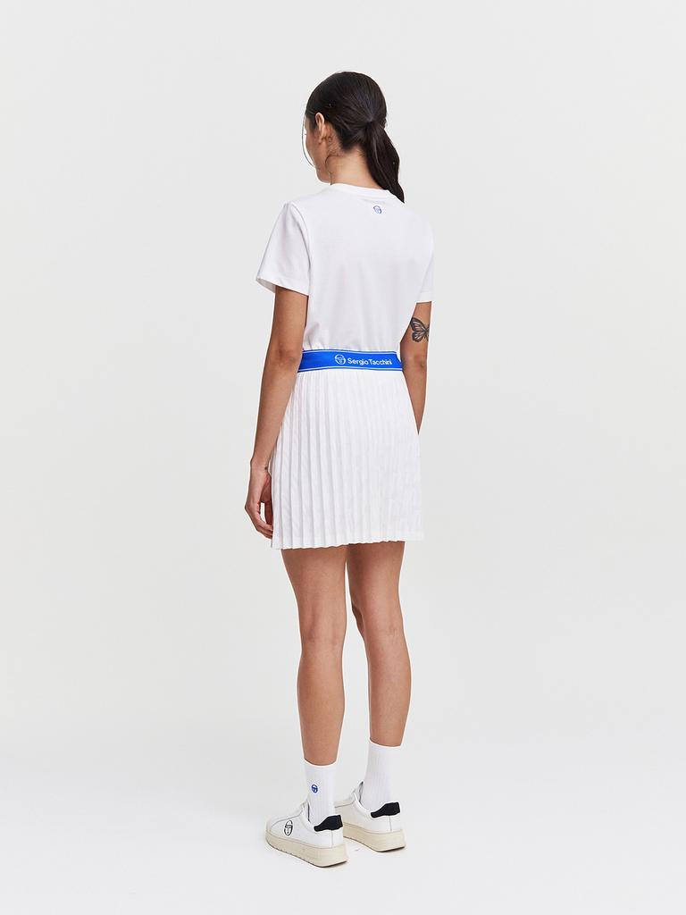 SERGIO TACCHINI W Resort Aop Pleated Skirt (White)