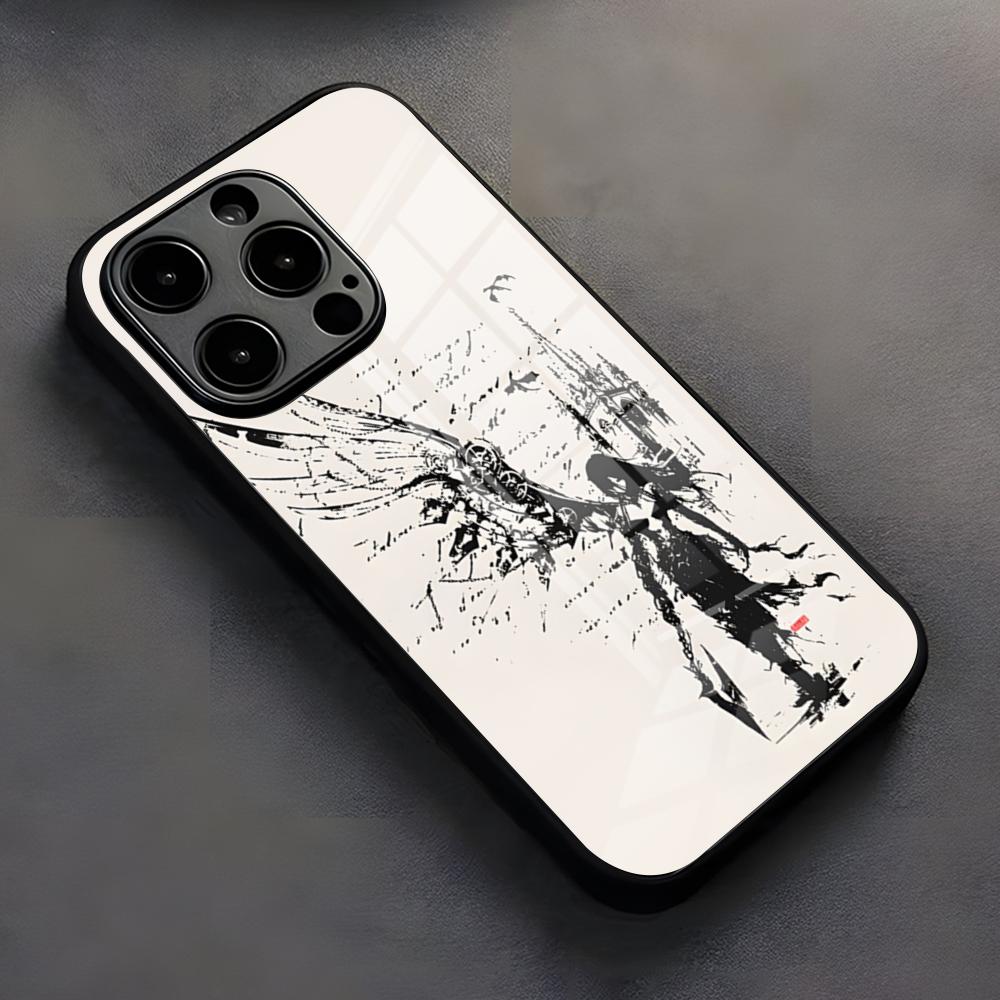 Clmj Punk Cool Angel Phone Case For IPhone 17 Pro Max 16 15 14 Pro Max 13 11 X Xs Xr 8 7Plus Silicone Cover