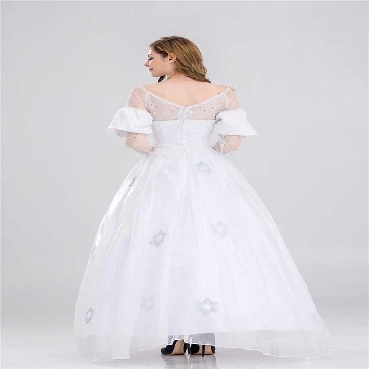 Elegant White Queen Princess Costume For Women With Fantasy Theme And Cosplay Design