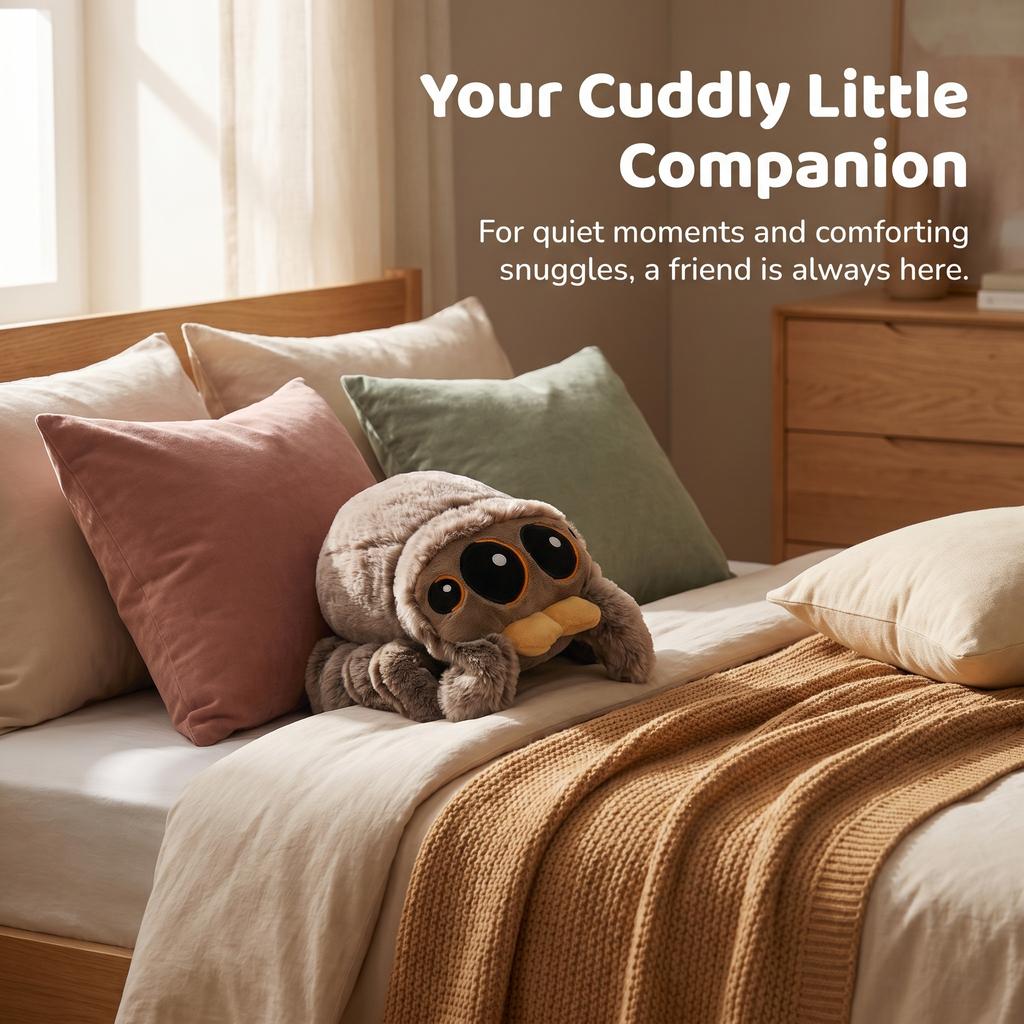 1PC Soft Spider Plush Toy Lovely Stuffed Doll Room Decor Ornament Children Companion Present