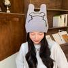 Rabbit Ear Hat for Women InsStyle Knitting Hat Anime Cosplay Costume Hat Outdoor Skiing Hiking Hat Windproof Warm Cap