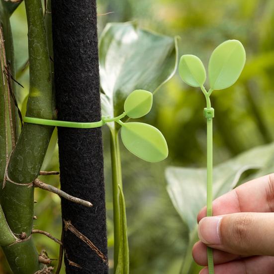 Leaf-Shaped Plant Ties Heavy Duty Zip Ties Cable Management Ties for Garden Plant Support And Home Office Cord Organization