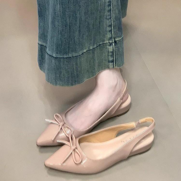 

Мода Новые Летние Туфли-балетки с закрытым носком для женщин Элегантные Слингбэки Мюли Обувь Zapatos De Mujer 35