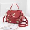 Embroidery Handbag: 2022 New Fashionable PU Leather Single Shoulder Crossbody Bag for Women