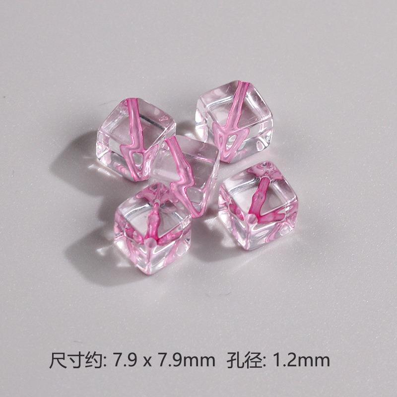 Diagonal Holes Square Beads Jewelry Craft Beads Homemade Bracelets Necklaces Keychains Earrings