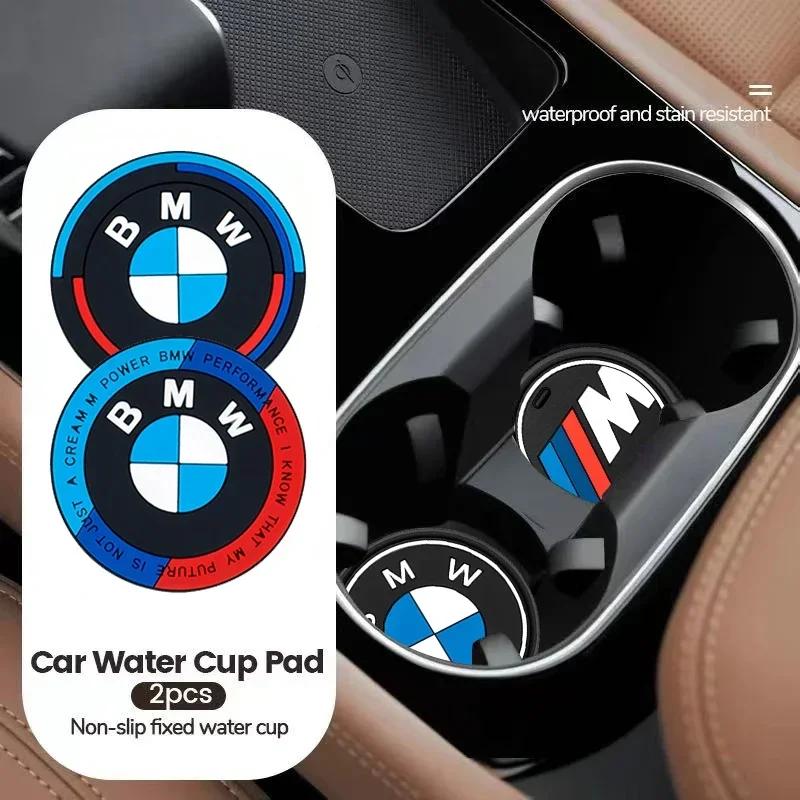 BMW 2Pcs Car Cup Holder Anti-Slip Coaster Pad Interior Accessories For BMW M G30 G32 G01 G02 G05 G06 G07 G26 G23 G22 F40 F20 G08