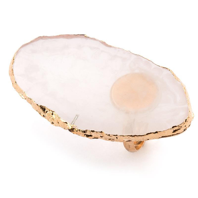 

1 Pc Resin Stone nail art Ring Palette Finger Ring Plate Acrylic UV Gel Polish Display Rack False Nails Tips Manicure Tool NONE
