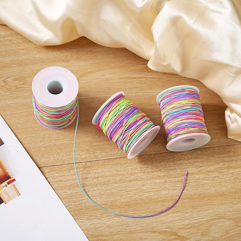 50 m/Rolle, starke elastische Schmuckschnur, 1 mm, Stretchfaden, Schnur für Armbänder, Halsketten, DIYs, Schmuckherstellung, Kordeln, Linie