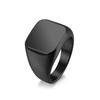Simple Geometric Square Ring, Suitable for Men's Jewelry, Sizes 7-12