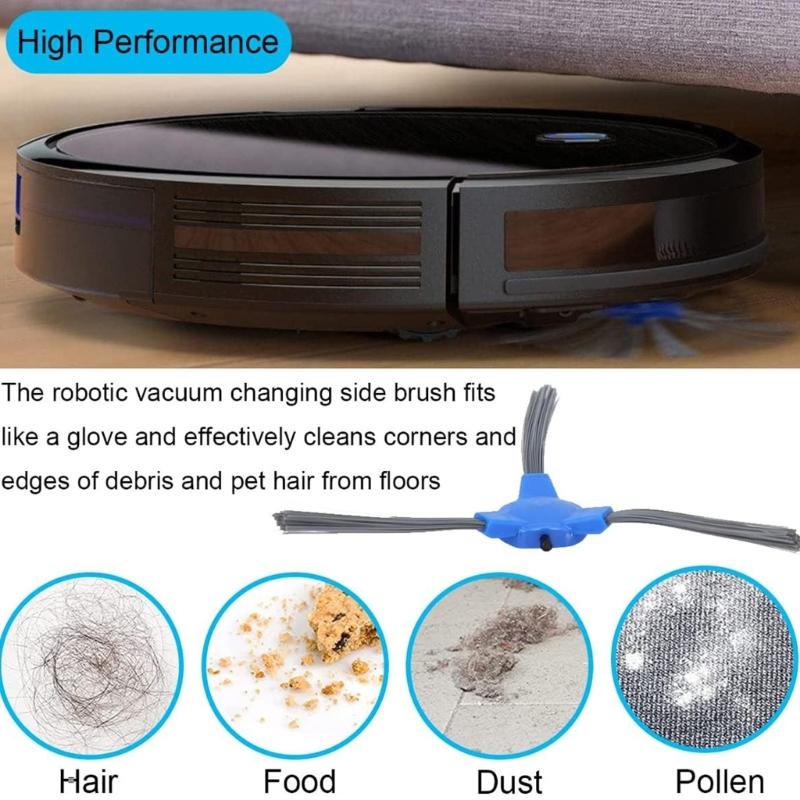 10 Pack Replacement Side Brushes Cleaning Tool Easy Installation Sweeper Part Suitable for 11S 30C Robot Vacuum Cleaner