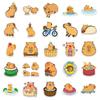 50pcs Capybara Stickers Capybara Cartoon Animal Cute Waterproof Decorative Hand Account Water Cup Sticker