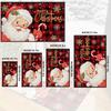 Anti-Slip Washable Christmas Kitchen Mat Waterproof Absorbent for Entryway Bathroom Santa Pattern Home Holiday Floor Mat