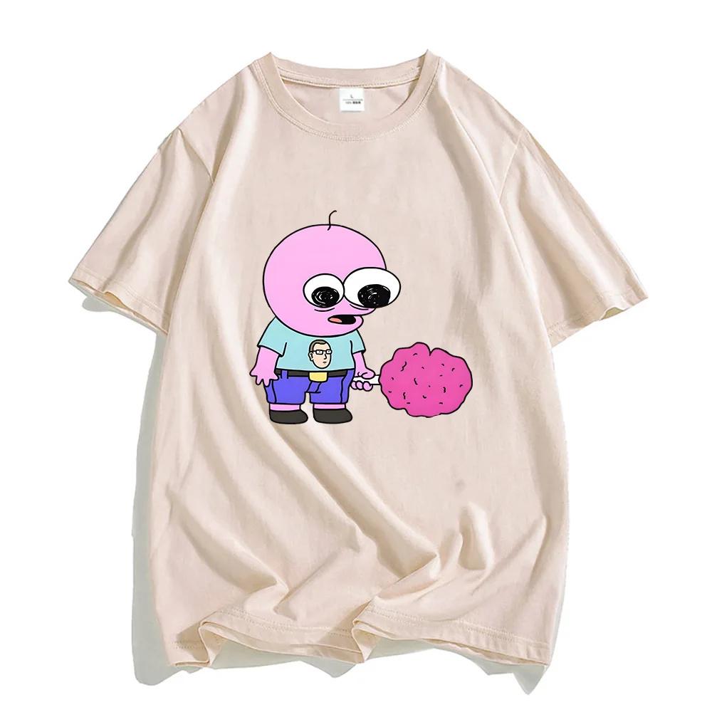 Smiling Friends Cartoon Print T-Shirts Sommer Frühling Baumwolle Herren T-Shirt Lustiger Grafikdruck T-Shirts Hohe Qualität T-Shirt