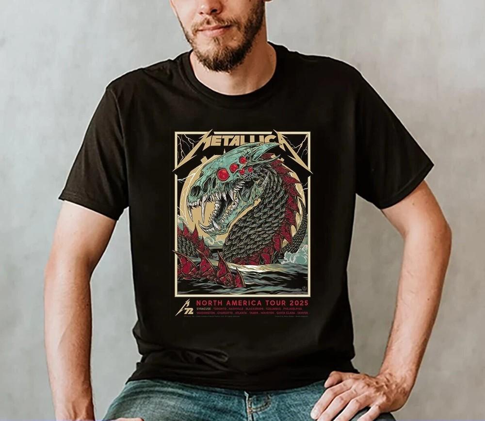 Metallica M72 North America 2025 Tour  – Dates & Locations Tee Unisex T-Shirt XXXXL