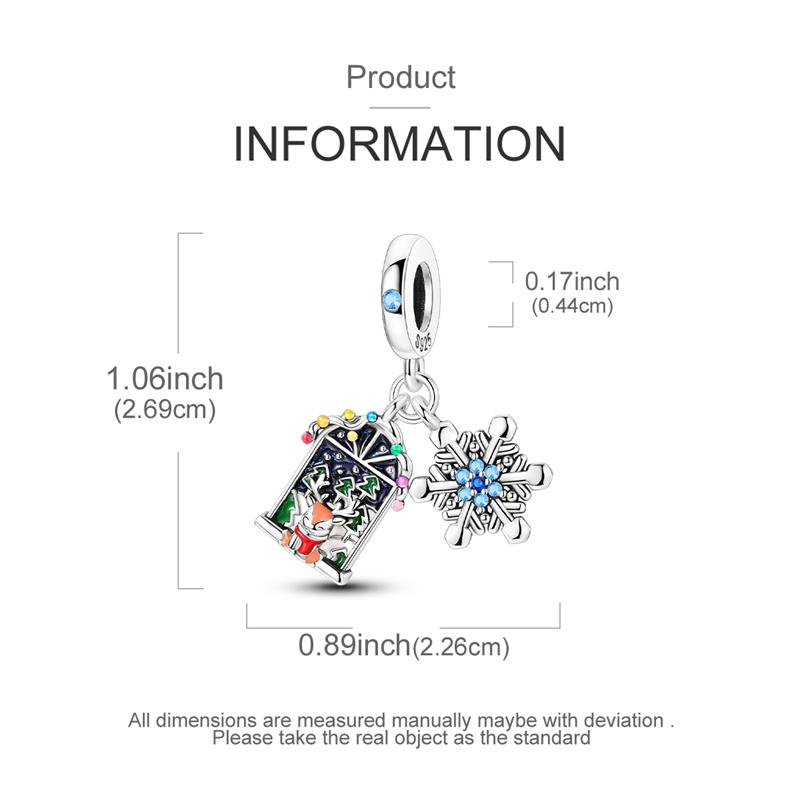 Original Copper Charms Beads Snowflake Snowman Penguin Snow Boots Dangle Fit Women Original Bangle Bracelet