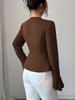 Korean Style Slim Fit Long Sleeve Top for Women - Flattering and Elegant Autumn/Winter Wear