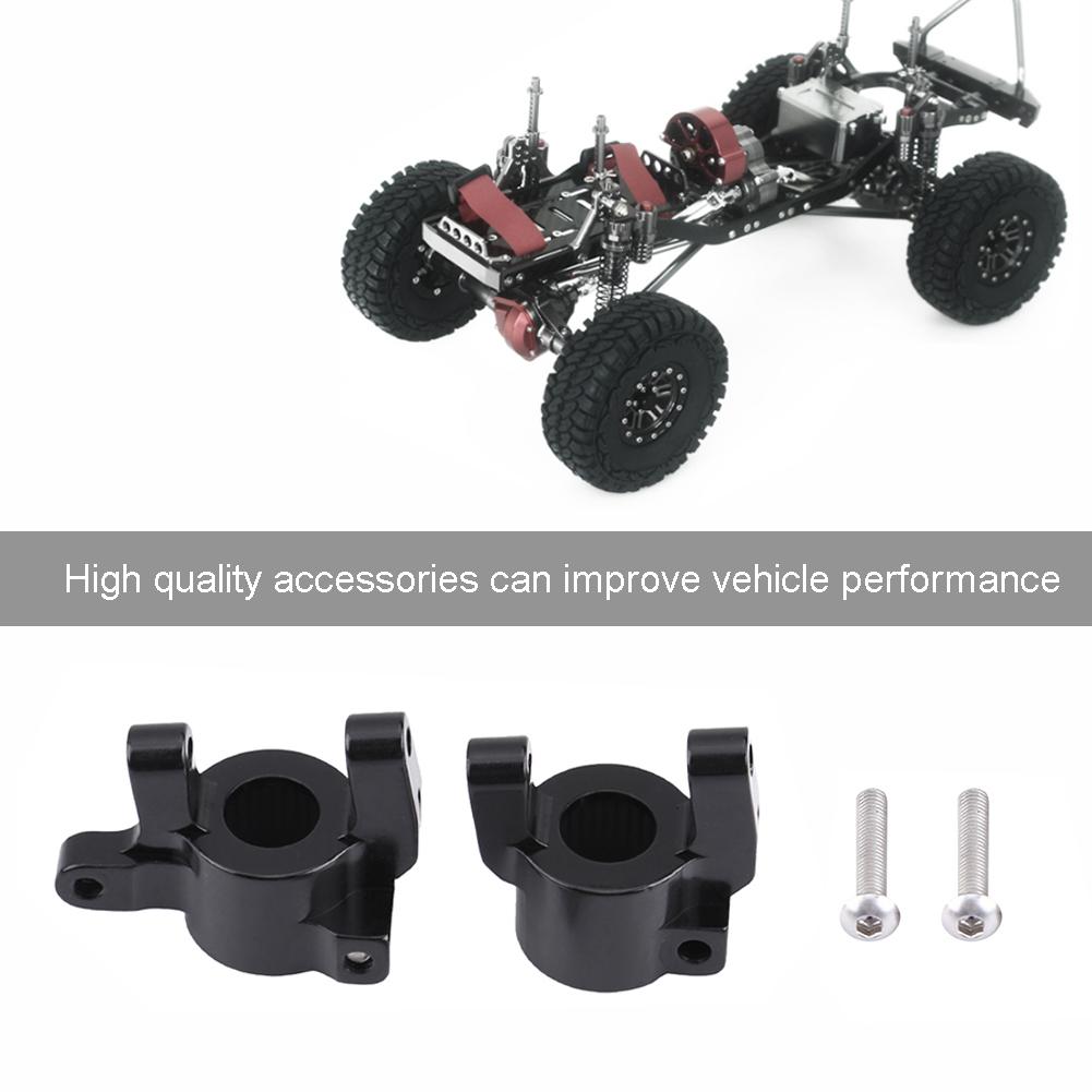 Metal Accessory Front C Hub Carrier Steering Knuckle for Axial SCX10 II RC Car (Black)