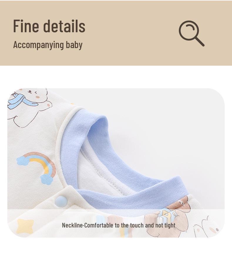 40g Baby Baumwollunterwäsche & Pyjama-Set - Hohe Taille, Bauchschutz, Herbst/Winter Wärme