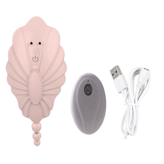 Wearable Perineum Vibrator Butterfly Vagina Clitoris Stimulator Sex Toys for Women Remote Control Invisible Panties Anus Massage