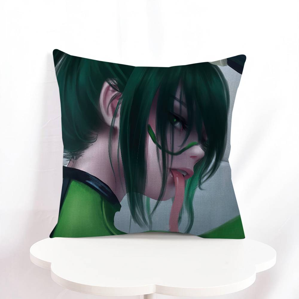 T-Tsuyu Asui Cartoon Animation Pillow Cover Design Cushion Cover Decor Holiday Decorati
