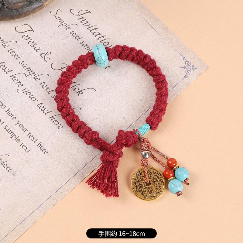 Mountain Ghost Spending Money Bracelet, Hand-woven Retro Tibetan Bracelet Bracelet, Cultural and Play Accessories