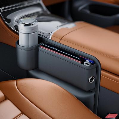 Car Seat Gap Filler Organizer With Cup Holder Universal Auto Chair Crevice Storage Box For Driver Pessenger Phone Pocket Interio