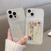For Samsung M32 Soft Silicone Slot Wallet Card Holder Back Case For Samsung Galaxy M30 M30S M31 M31S M32 Transparent Cover