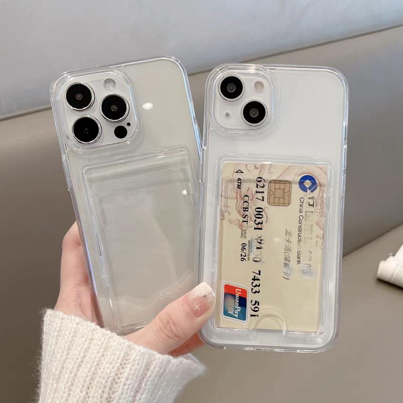 For Samsung M32 Soft Silicone Slot Wallet Card Holder Back Case For Samsung Galaxy M30 M30S M31 M31S M32 Transparent Cover
