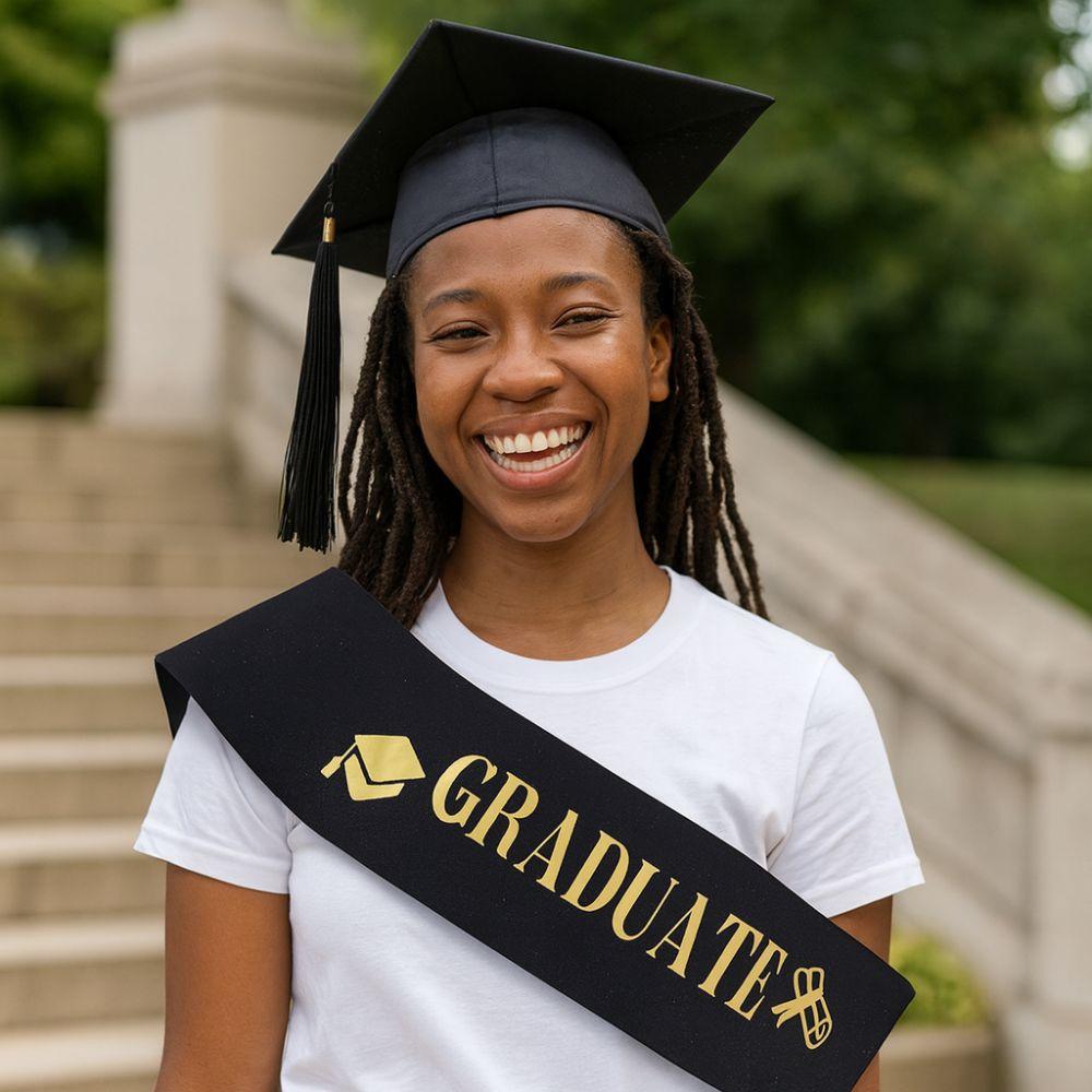 Class of 2026 Graduation Sash Belts Glitter Bachelor Sash Etiquette Belt Academic Commencement