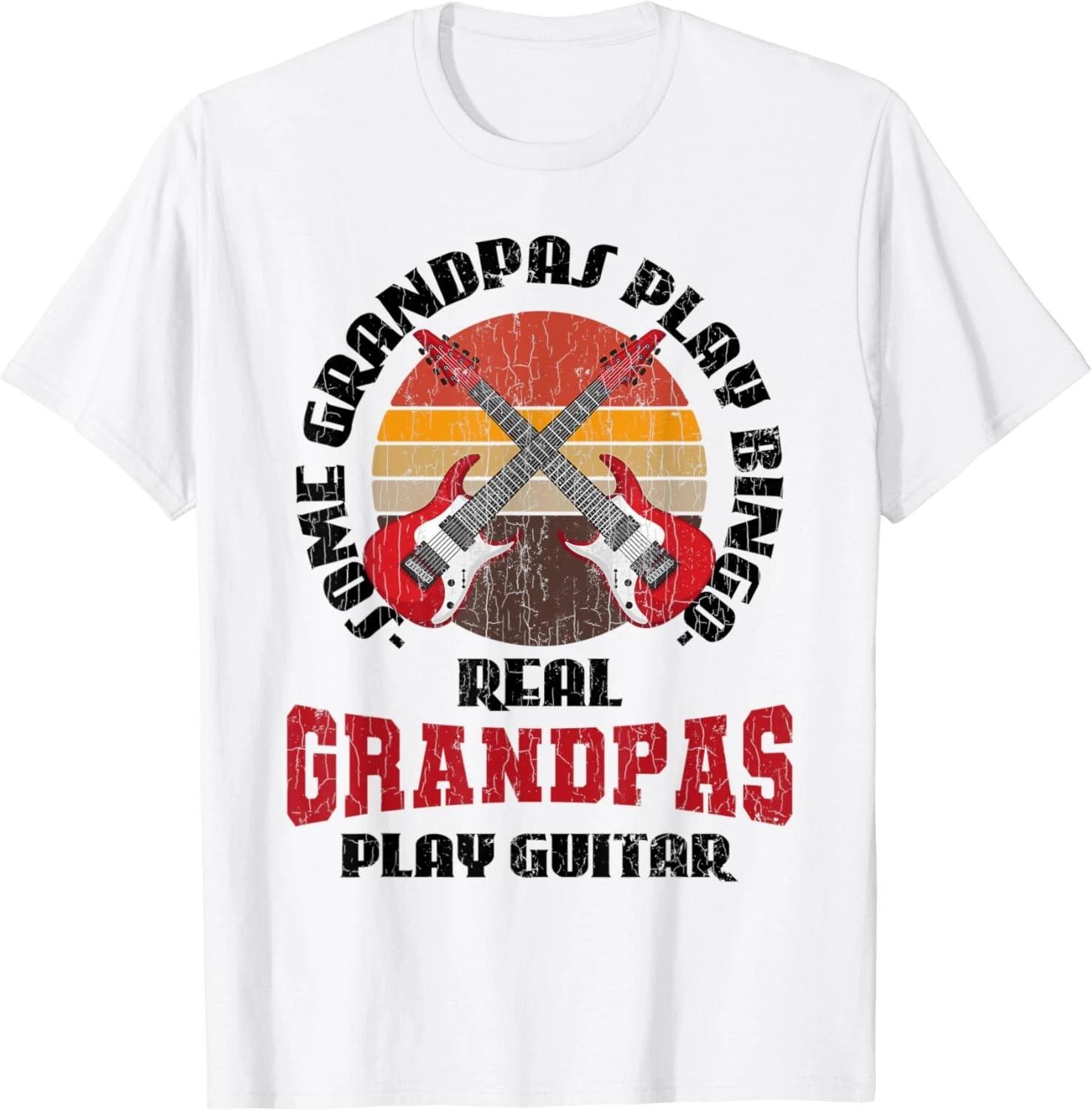 

Some Grandpas Play Bingo Funny Guitarist Father Day Graphic Gift Unisex T-Shirt XL