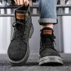 Fashion 2025 Autumn High Top Plus Size 39-48 Men's Boots Denim Blue Black Casual Boots British Lace Up Men Sneakers Botas Para Hombre