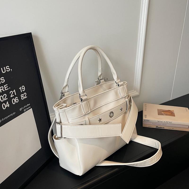 PU Tote Bag Women Fashion Handbag with Star Detailing Crossbody Shoulder Bag for Daily Use