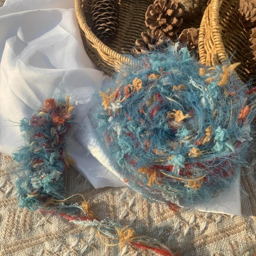Notte di nostalgia: Filato Miscelato a Mano per Crochet & Lavoro a Maglia Fai da Te