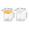 Sliding Cover Seasoning Box Four-Divided Transparent Storage Box Cooking Bottle Seasoning Jar Household Kitchen Supplies