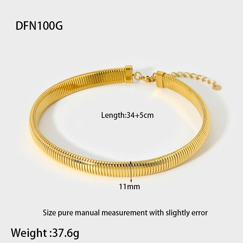 European and American Ins Minimalist Versatile Plated 18k Gold Titanium Steel Elastic Magnetic Buckle Bracelet Hip-hop Wind Stainless Steel Snake