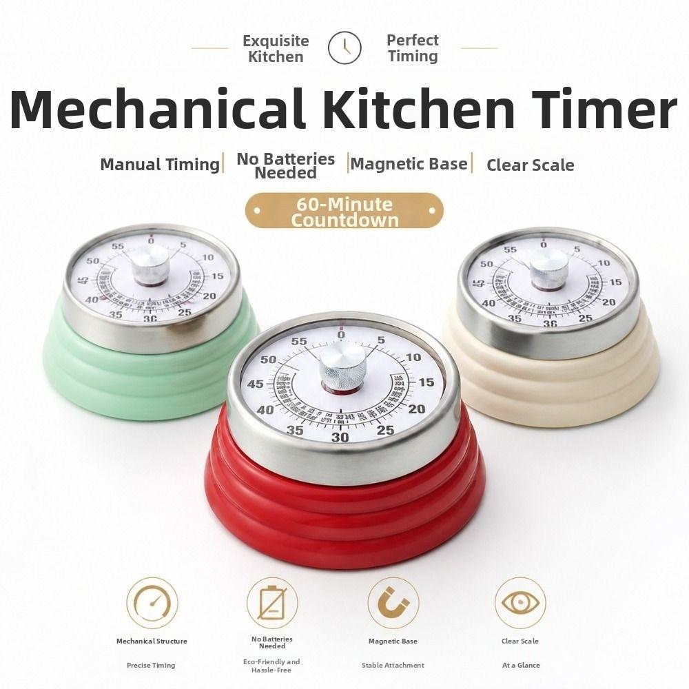 60 Minutes Kitchen Cooking Timer Magnetic Suction Baking Reminder Self Discipline Learning