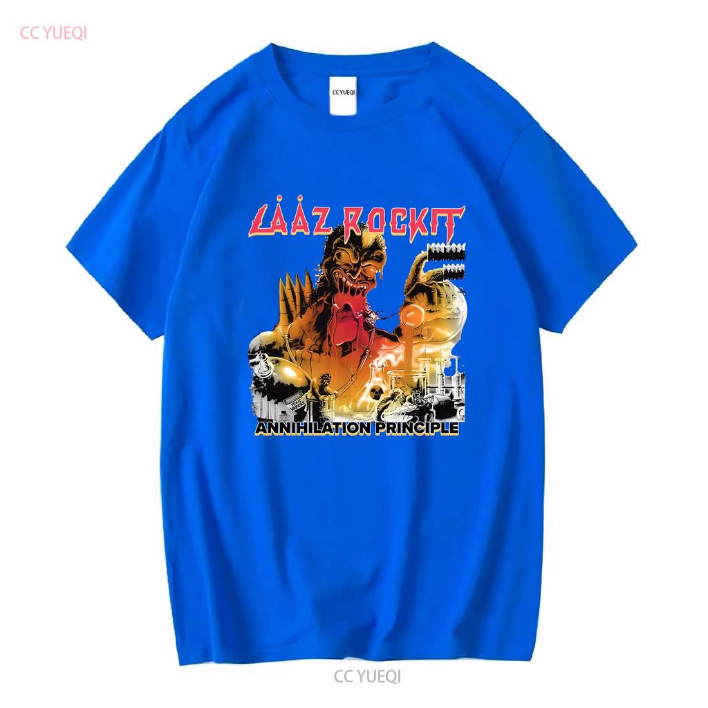 Laaz Rockit Band Bílé tričko Všechny velikosti S 5XL T2094 vintage Vyprané Měkké s potiskem Univerzální Prodyšné Pohodlné Ležérní pánské