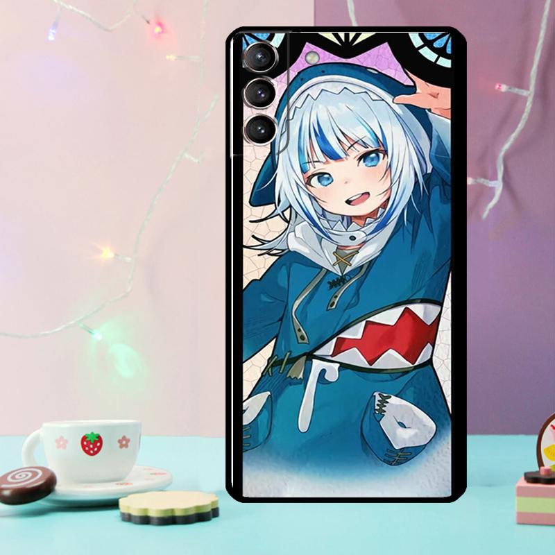 Anime Hololive Gawr Gura Phone Case For Samsung Galaxy S24 S25 Ultra S21 S22 S23 Ultra S9 S10 S20 Plus S25 FE Cover