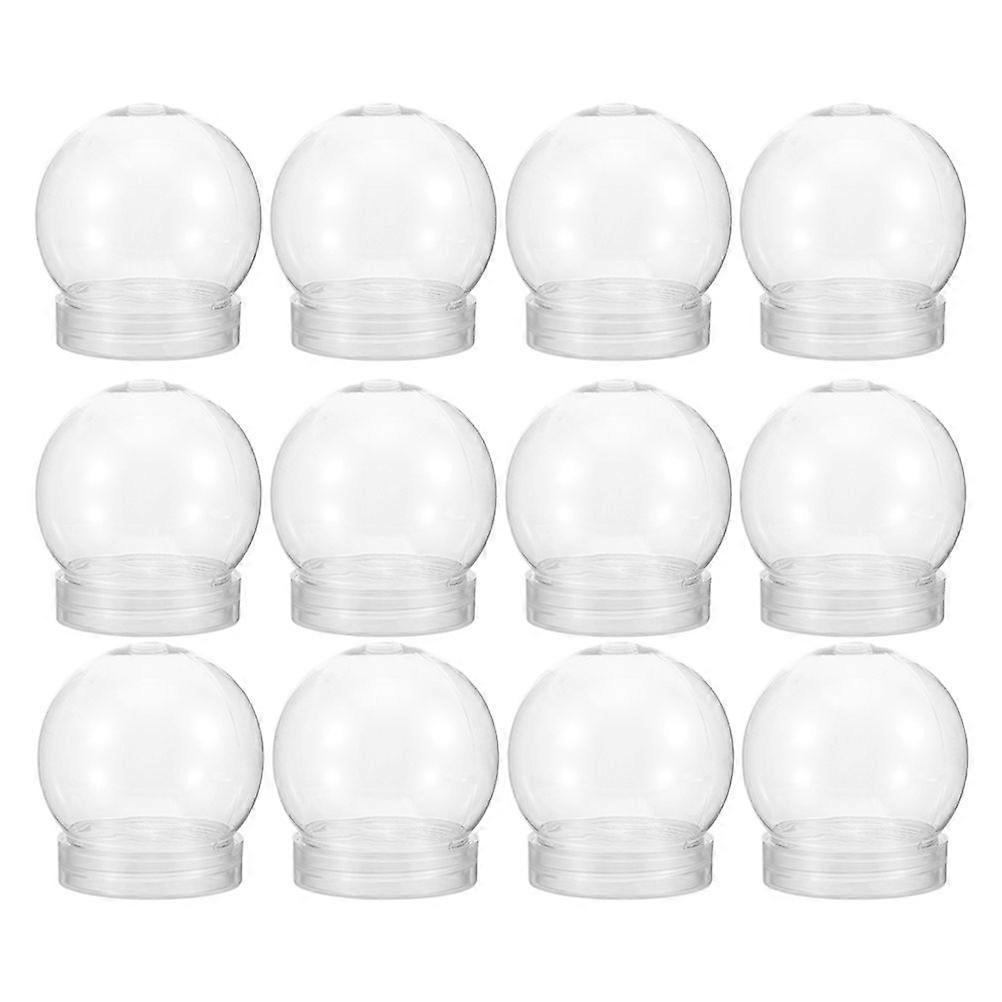 20pcs Photo Snow Globe Craft Small Plastic Globe Bulk Snow Globe Container Transparent Snow Candy Globe Snow Globe With Cap